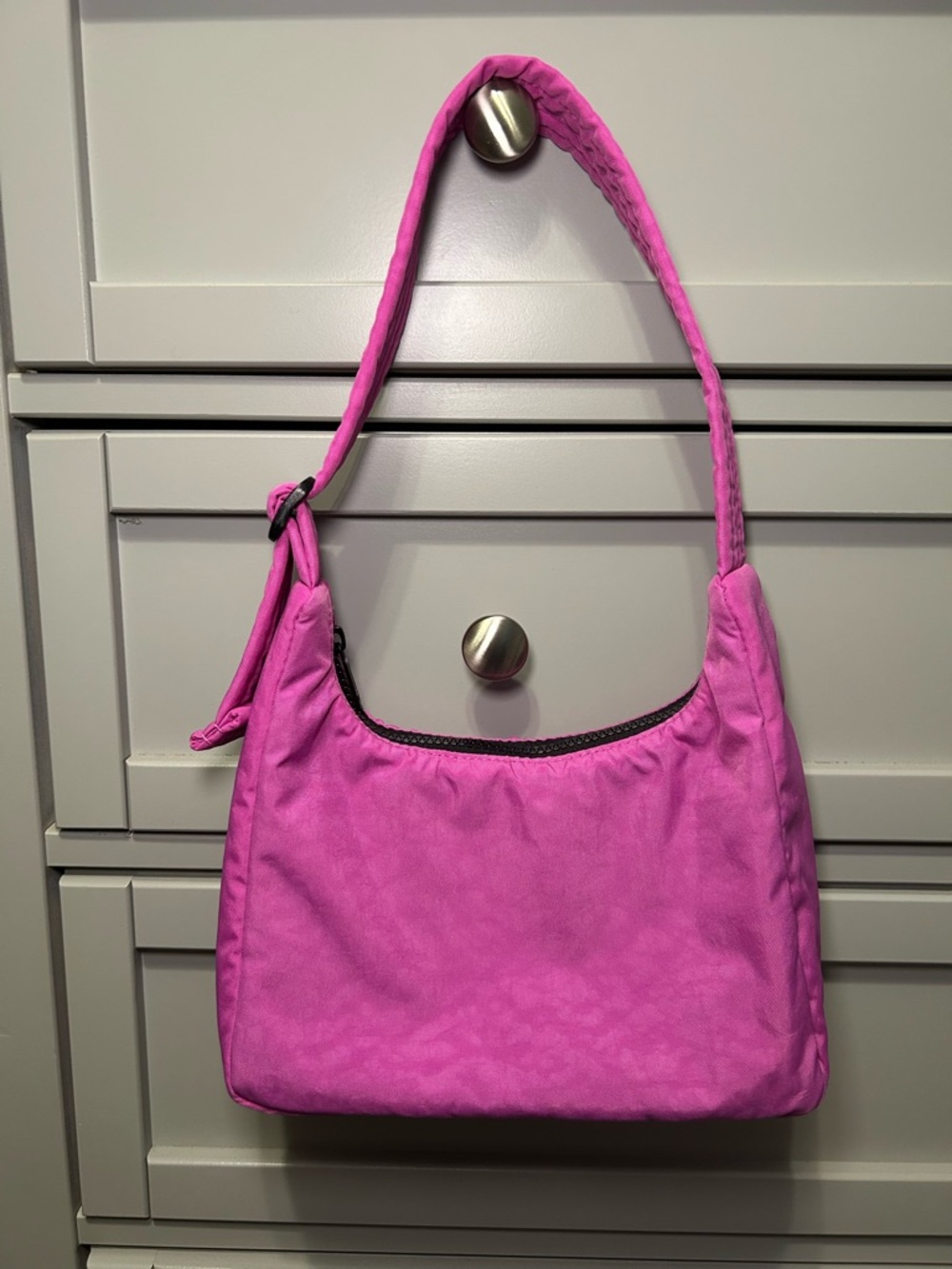 BAGGU Mini Nylon Shoulder Bag In Pink